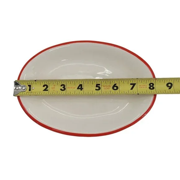 Rae Dunn by Magenta saint nicholas. Oval Plate for Appetizers Cookies - Picture 3 of 5